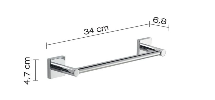 Полотенцедержатель, длина 34.1 см Fuji Gedy, FJ21/30(13) цвет: хром