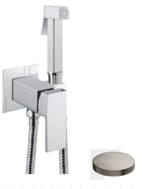 Внешняя часть гигиенического душаe со смесителем, Giulini Pablolux, матовый никель арт. SH20/PEPNKO