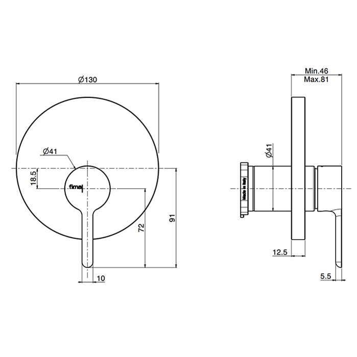 Fima Carlo Frattini Смеситель для душа, встраиваемый, Snap, F3119E1NS цвет: черный