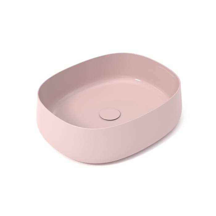 Накладная раковина, 52x42xh13 см, Olympia ceramica Paddle, розовый глянцевый арт. PAD4B50009