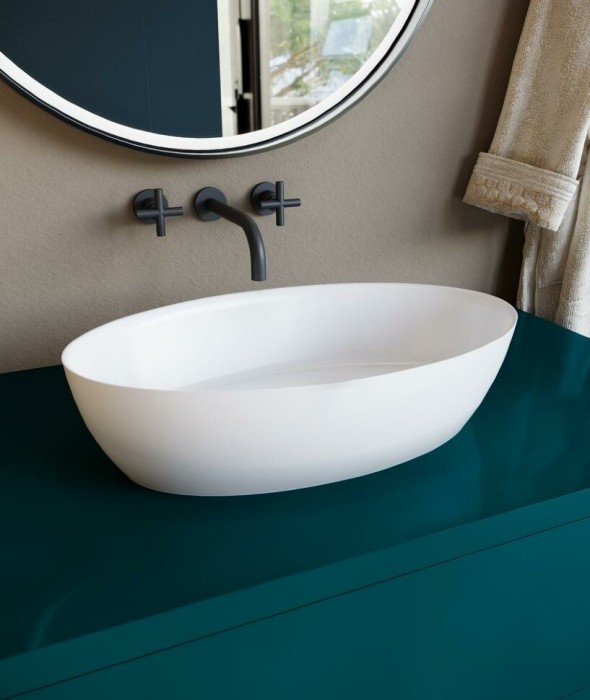 Раковина накладная 58x35, матовая, Salini ALDA арт. 110621MRF