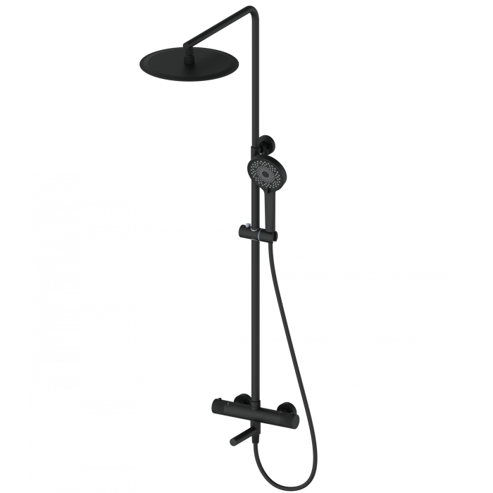Душевая система с термостатом, Wonzon &amp; Woghand, WW-88739902-MB цвет: черный