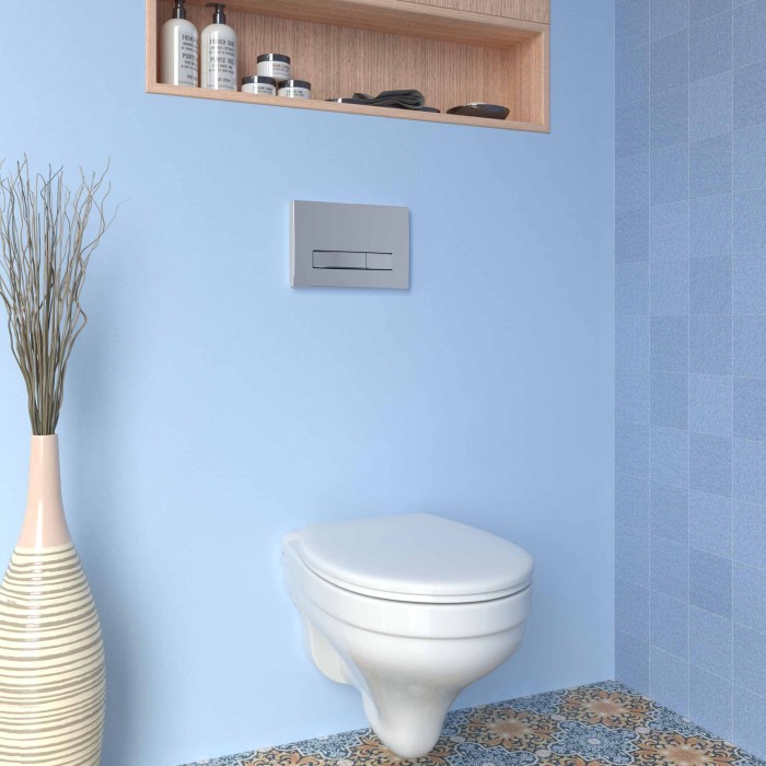 Комплект унитаза Berges с инсталляцией ATOM Line 410 кнопка глянцевый хром, унитаз ALBIT S, сиденье дюропласт Top Slim SO арт. 042443