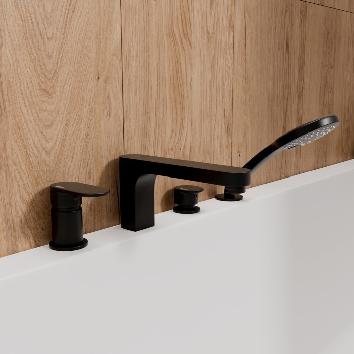 Смеситель на борт ванны, 4 отверстия Elbe 7400 WasserKRAFT арт. 7455