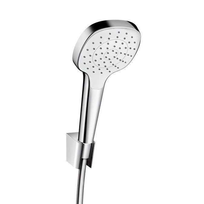 Душевой набор 110 с держателем и шлангом 160см Croma Select E Hansgrohe, белый, хром арт. 26412400