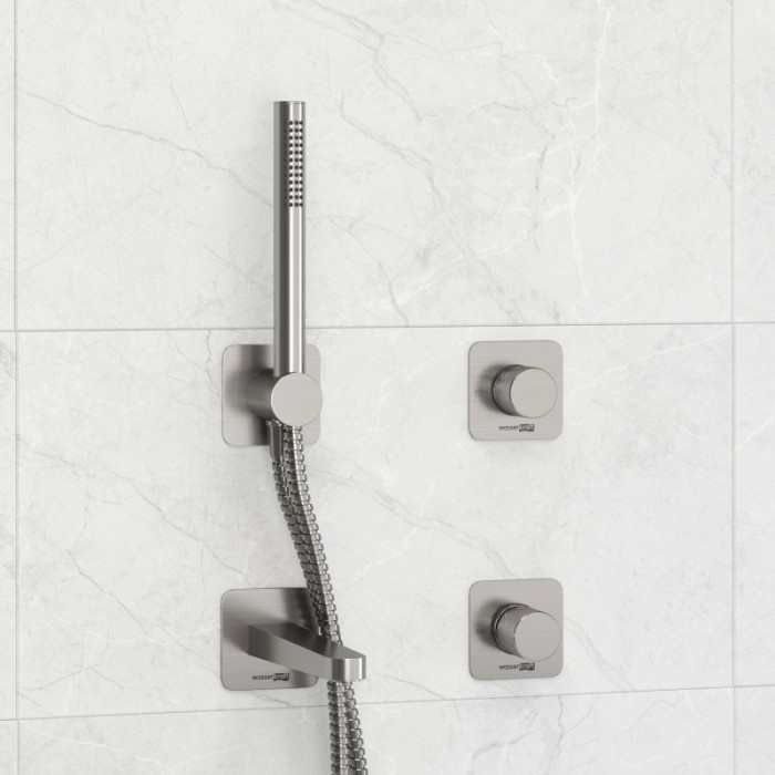 Встраиваемый комплект для ванны с лейкой и изливом Tauber 6400 WasserKRAFT арт. A6451.296.298.275.100.276