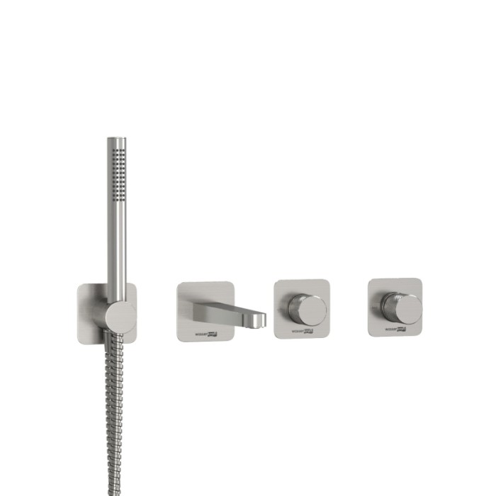 Встраиваемый комплект для ванны с лейкой и изливом Tauber 6400 WasserKRAFT арт. A6451.296.298.275.100.276