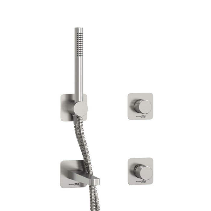 Встраиваемый комплект для ванны с лейкой и изливом Tauber 6400 WasserKRAFT арт. A6451.296.298.275.100.276