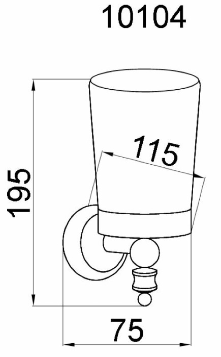 Стакан для зубных щеток, Palazzo bianco, Boheme 10104