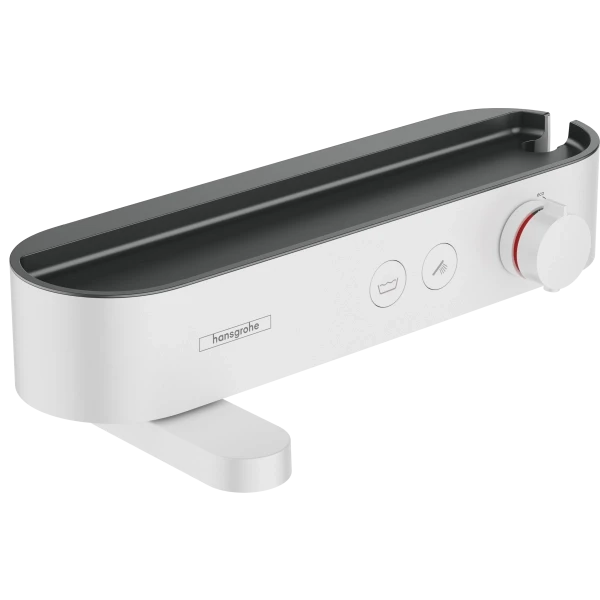 Смеситель для ванны с термостатом с полочкой, Hansgrohe ShowerTablet Select, белый арт. 24340700