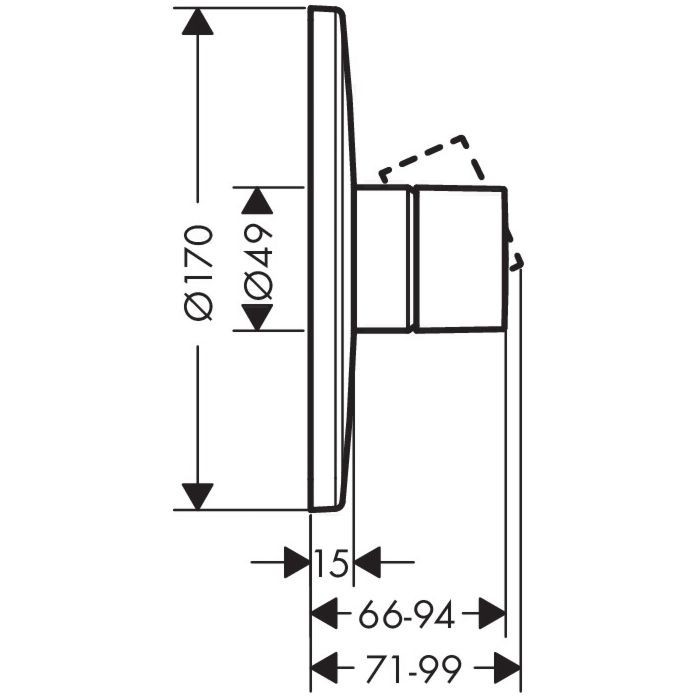 Смеситель для душа Uno Axor, хром арт. 45605000