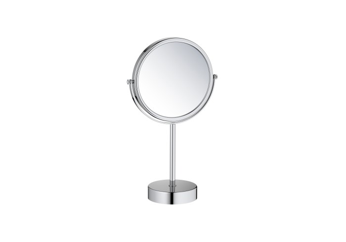 Зеркало косметическое настольное 5х, Aquatek, хром арт. AQ4914CR