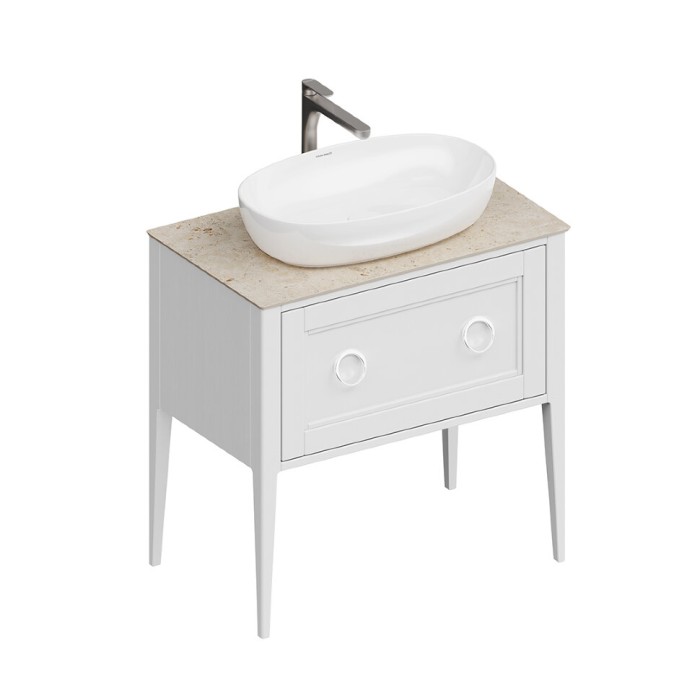 Тумба напольная 1+1 ящик 80см, Plaza classic Kerama Marazzi, белый - PL.CN.80.1+1\WHT.M