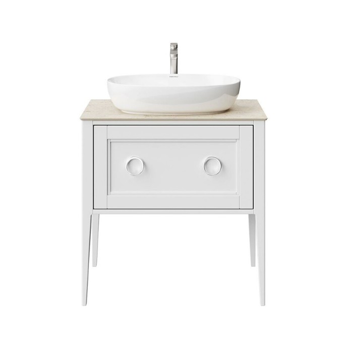 Тумба напольная 1+1 ящик 80см, Plaza classic Kerama Marazzi, белый - PL.CN.80.1+1\WHT.M