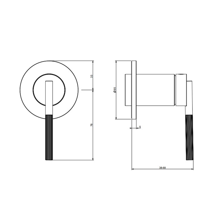 Смеситель встраиваемый, внешняя часть, Gessi Ingranaggio, black metal pvd арт. 63609#706