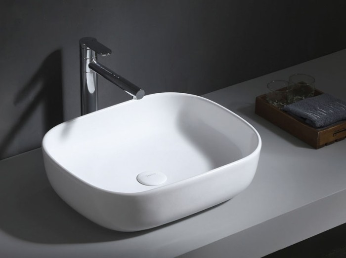 Раковина 50х40х13,5 накладная, белая, Azario - AZ41015