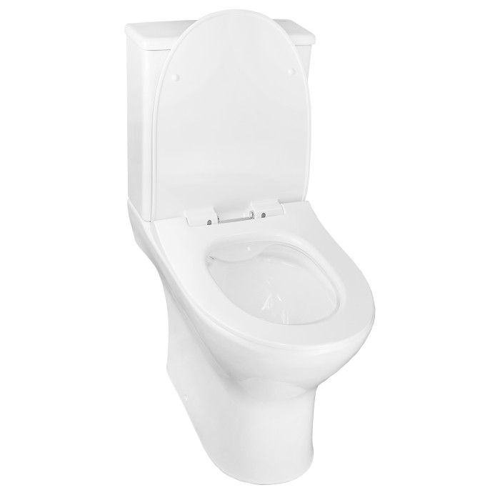 Унитаз-компакт 385х610х800 напольный, безободковый, с быстросъемным сиденьем микролифт, Azario Mist арт. AZ-45