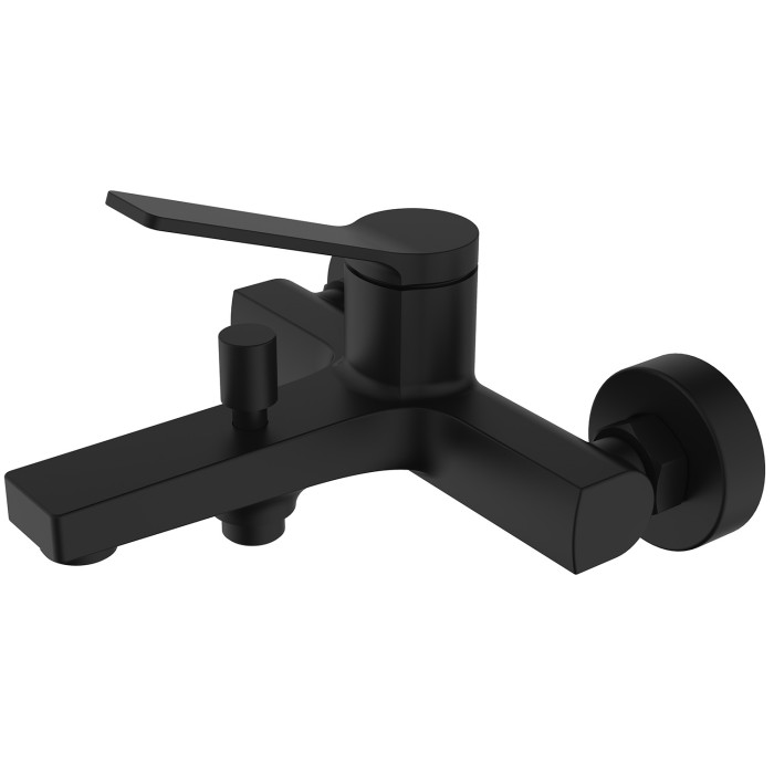 Смеситель для ванны и душа с ручным душем, керамический картридж, черный, Azario VISE арт. AZ-VSA238330PA