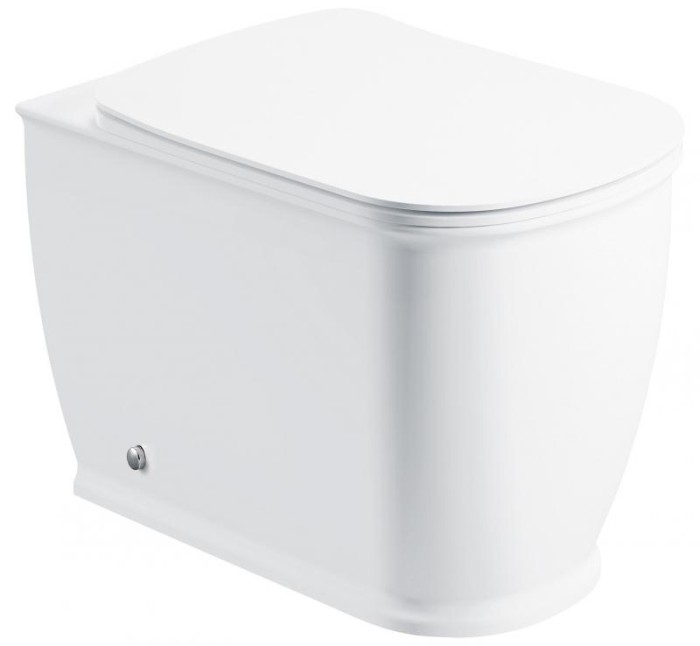Чаша унитаза приставного, P-trap, BelBagno, глянцевый белый, Prado арт. BB10150CB