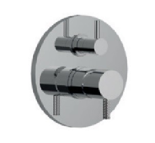 Внешняя часть смесителя для душа, встраиваемый, с дивертером-рычагом на 3 вывода воды, Giulini, хром, гравировка - хром арт. 5964-3DEPA10
