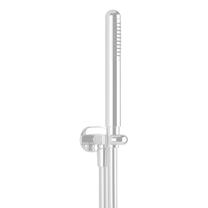Душевой комплект: вывод воды на 1/2”, держатель и ручной душ, Gessi Goccia, белый арт. 33773#279