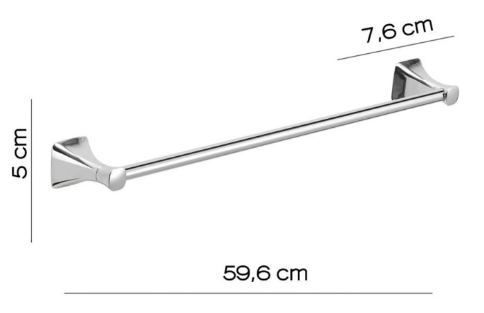 Полотенцедержатель 59.6 см Cervino Gedy, CE21/60(13) цвет: хром