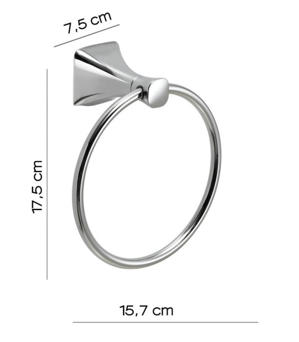 Полотенцедержатель - кольцо Cervino Gedy, CE70(13) цвет: хром