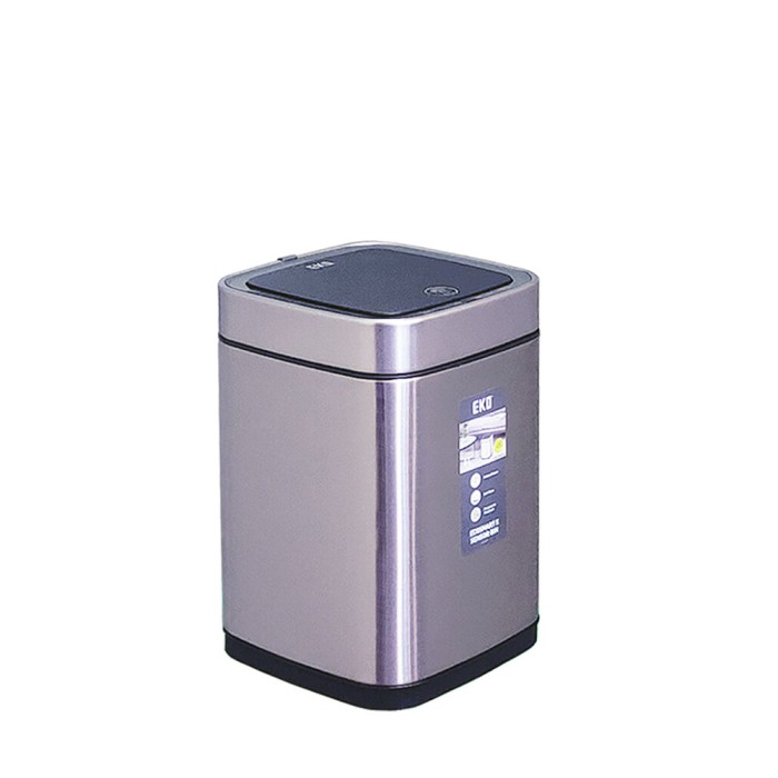 Мусорное ведро EKO 6 литров сенсорное, перезаряжаемое, сталь арт. EK9252R GMT-6L