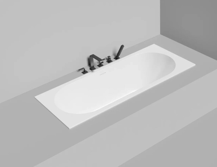 Ванна встраиваемая 170x70, матовая, Salini ORNELLA AXIS KIT арт. 104723MRH