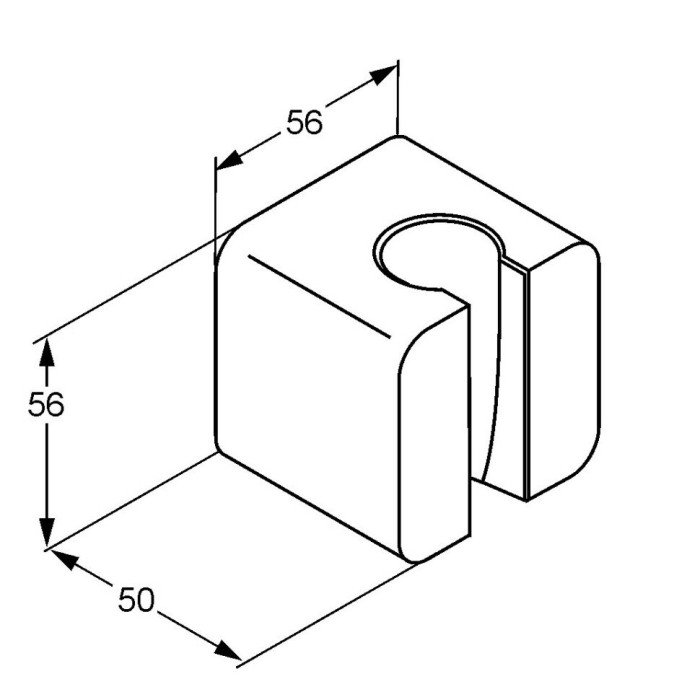Настенный держатель для душа, a-qa Kludi, хром - 6555105-00