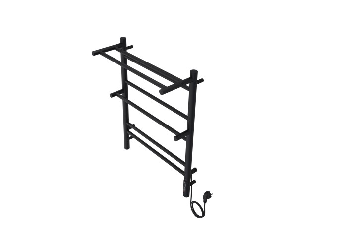 Полотенцесушитель водяной 500х700 Aquatek Альфа, черный муар арт. AQ EL RRP0770BL