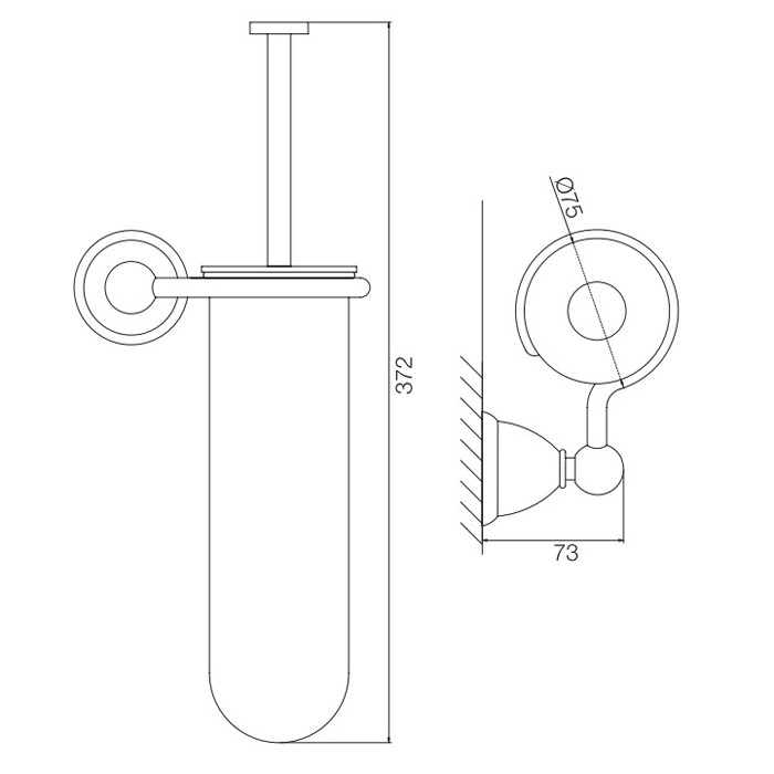 Fima Carlo Frattini Ёршик, подвесной, Style, F6046/1CR цвет: хром