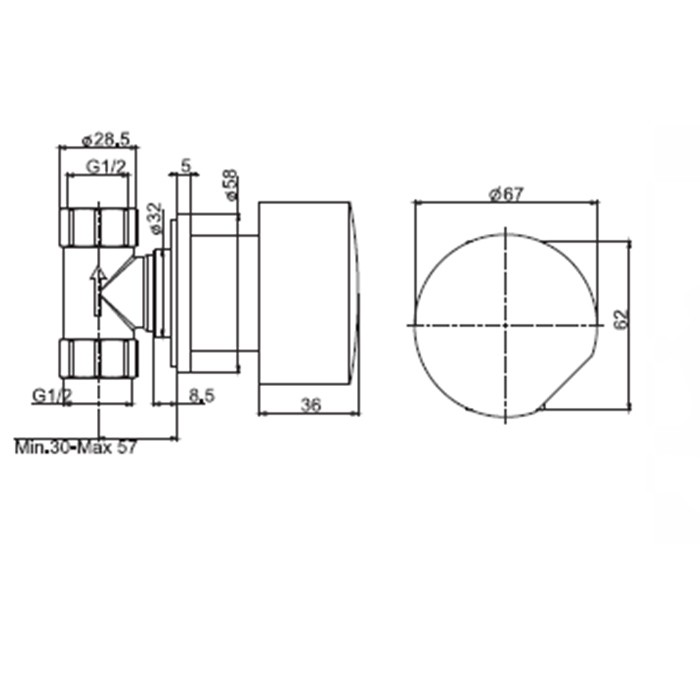 Fima Carlo Frattini Запорный вентиль, So, F3183/1CR S2CR F2220 цвет: хром