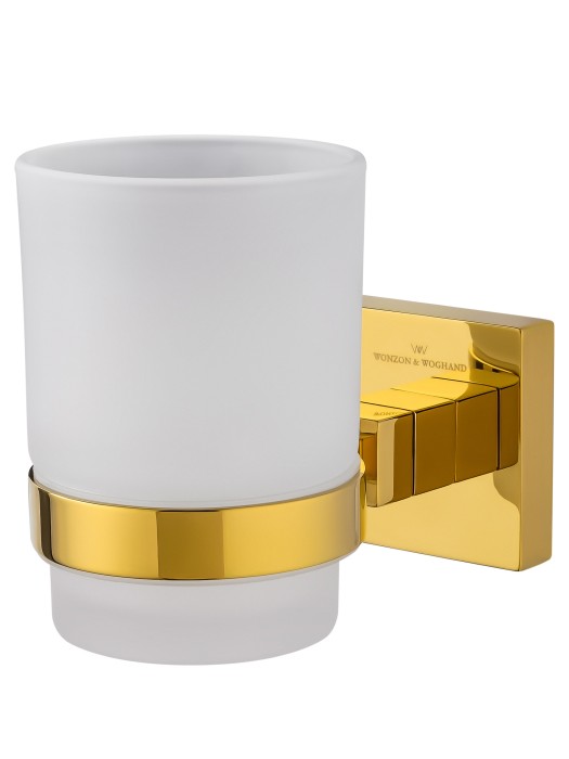 Стакан для зубных щеток с держателем, Wonzon &amp; Woghand Polo, WW-8921-DG цвет: золото
