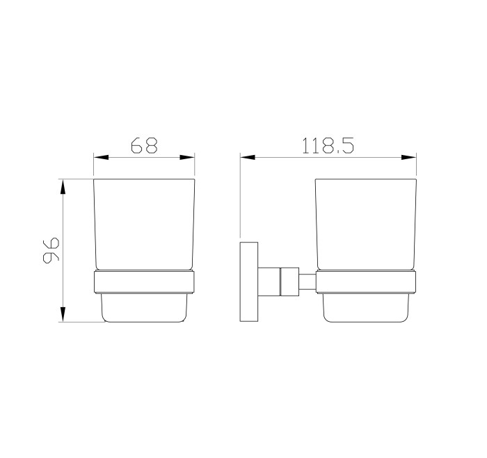 Стакан для зубных щеток с держателем, Wonzon & Woghand Polo, WW-8921-DG цвет: золото
