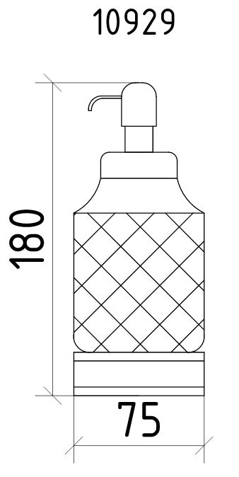 Дозатор для жидкого мыла, Royal cristal, Boheme 10929-CR