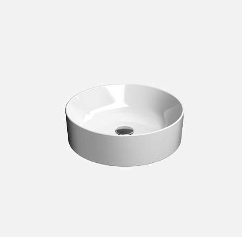 Раковина накладная 40х40х13 см, extraglaze, санфаянс, Kube-x GSI арт. 942611