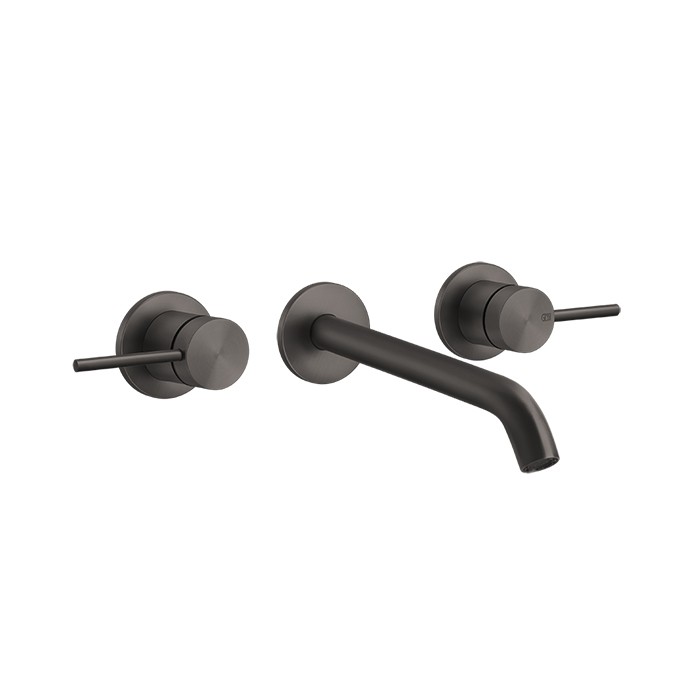 Встраиваемый смеситель с изливом 200-180мм, Gessi 316, brushed black metal pvd арт. 54094#707