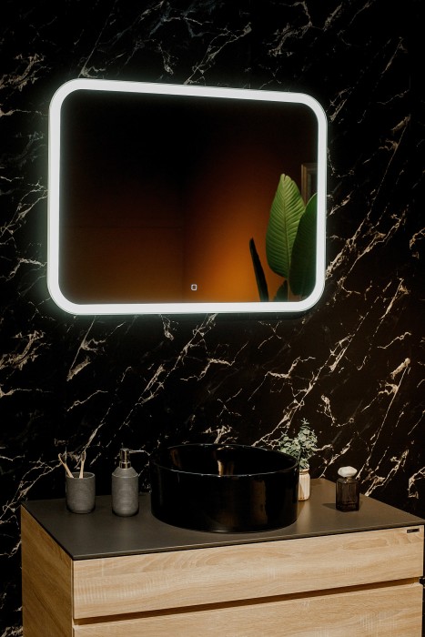 Зеркало 915х685, LED-подсветка с диммером, сенсорный выключатель, Azario Стив - ФР-00000843