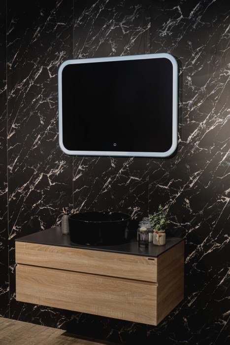 Зеркало 915х685, LED-подсветка с диммером, сенсорный выключатель, Azario Стив - ФР-00000843