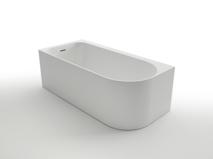 Акриловая ванна 1700x800x580 пристенная, левая, белая, Azario Luton арт. LUT17080 L