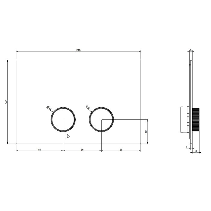 Клавиши смыва для унитаза, Gessi Ingranaggio, 54641#727 цвет: золото