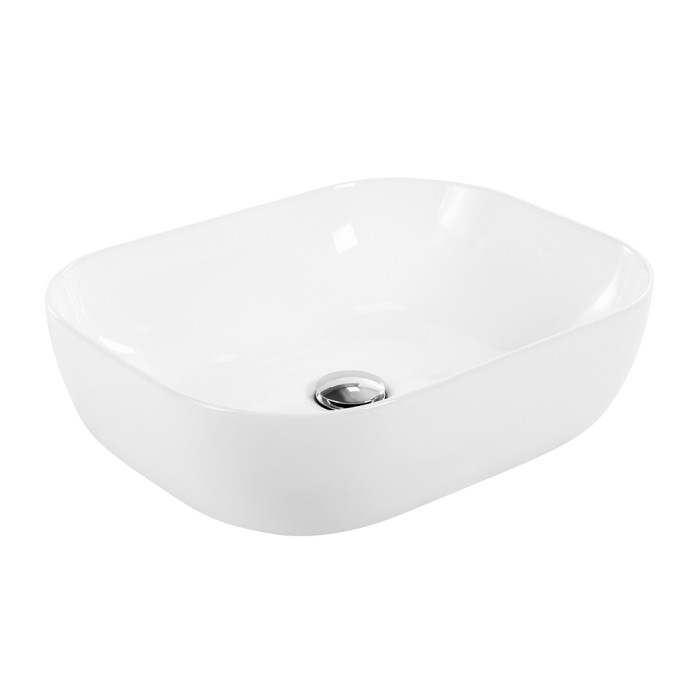 Раковина накладная керамическая 400x505x145, прямоугольная, BelBagno, глянцевый белый арт. BB1302