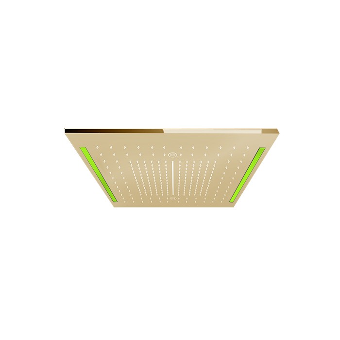 Верхний душ 50х50cм, 3 режима, хромотерапия, Gessi Colour, золото арт. 57977#246