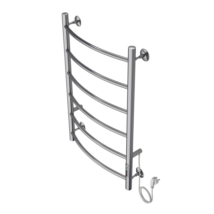 Полотенцесушитель электрический 500/800 6 секций, диммер справа, хром, Verona Azario - AZ04858