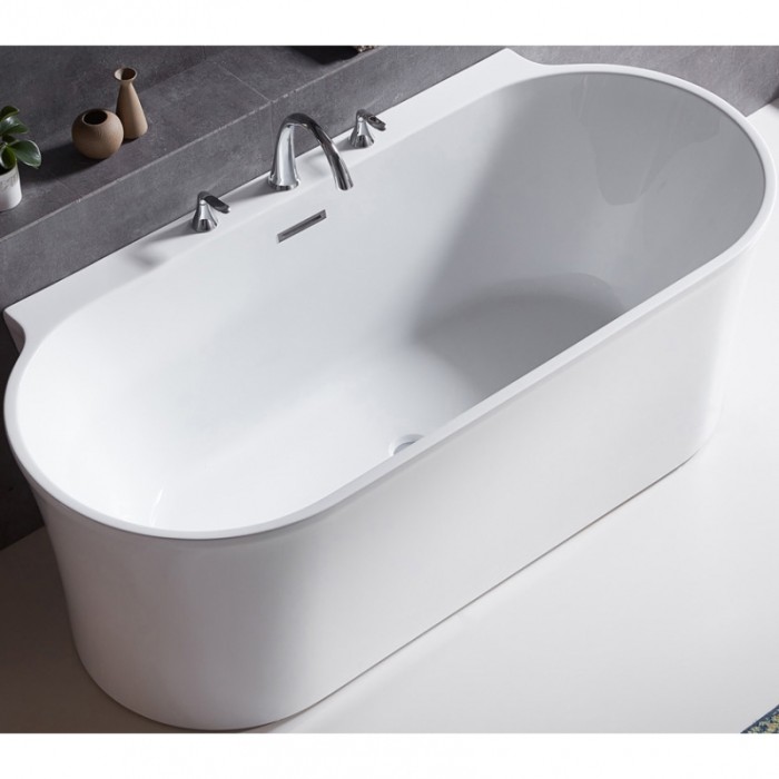 Акриловая ванна 170x80, отдельностоящая, овальная, BelBagno, белая арт. BB409-1700-800