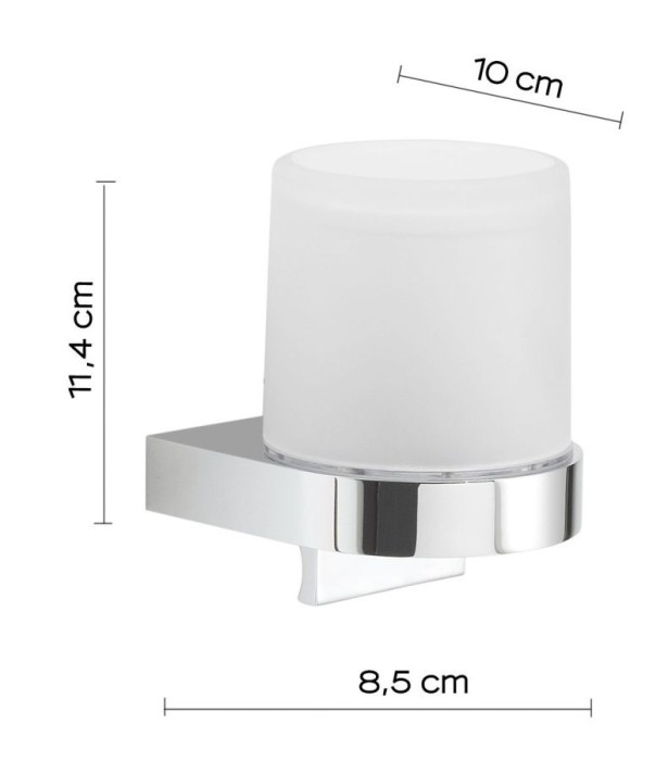 Настенный стеклянный дозатор круглой формы Giava Gedy, G081(13) цвет: хром