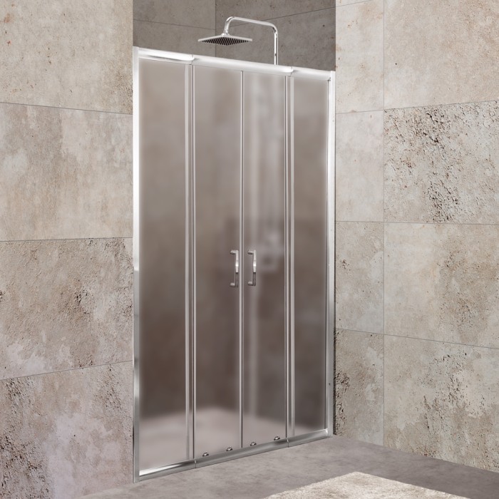 Душевая дверь в нишу 170x190 BelBagno, глянцевый хром, Unique арт. UNIQUE-BF-2-170/200-P-Cr