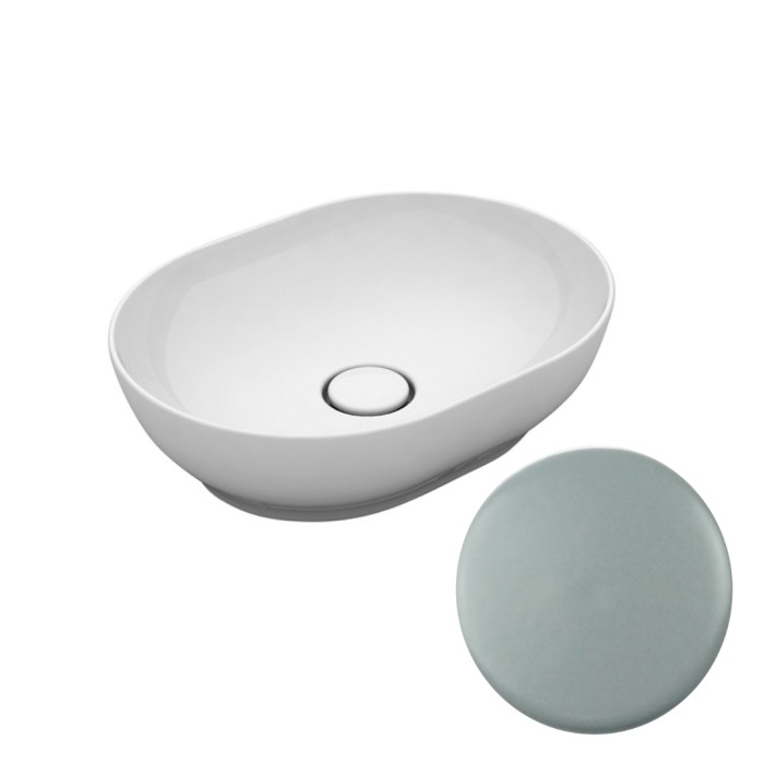 Накладная раковина Trend, 50x38xh14 см, Olympia ceramica Trend, матовый серый арт. TRE42SO50003