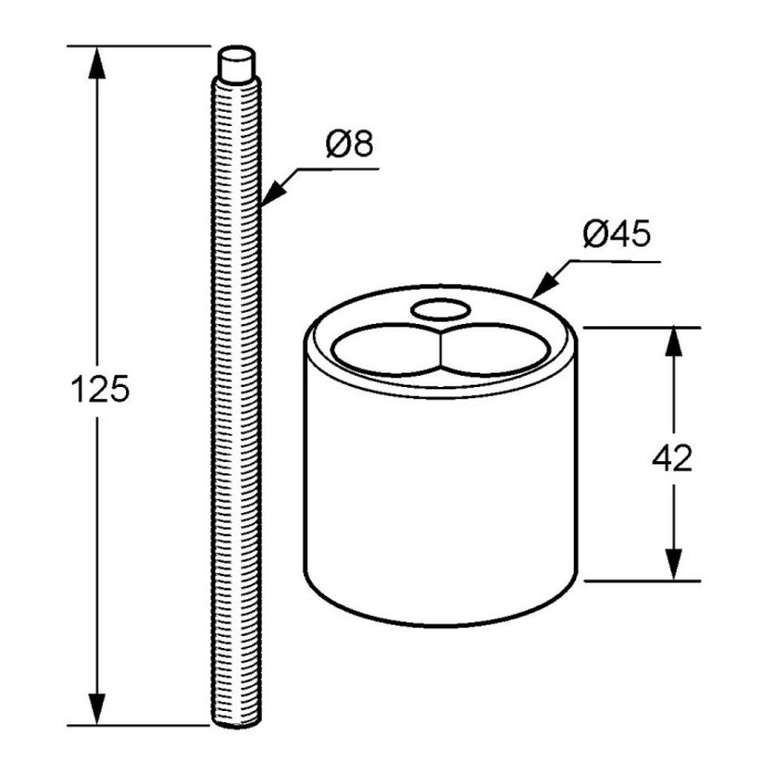 Удлинение, Kludi, - 7676005-00